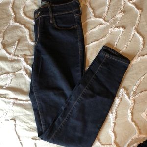 Dark wash stretch denim jeans